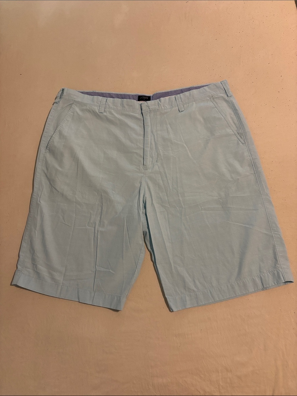 J. Crew Light Blue striped Men’s Flat Front Shorts